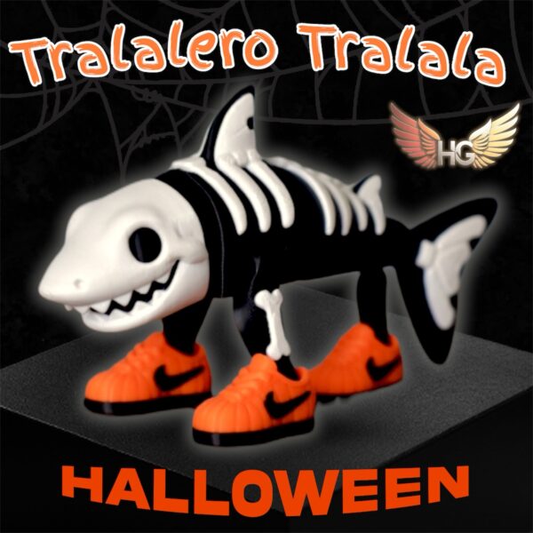 Tralalero Tralala Halloween articulado - Brilla en la oscuridad