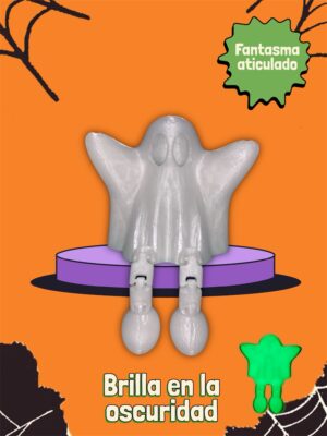 Fantasma 3D articulado con brillo en la oscuridad
