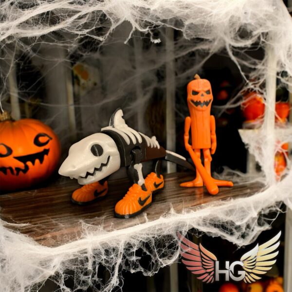 Tralalero Tralala Halloween articulado - Brilla en la oscuridad